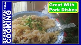 How To Make Homemade Norwegian Sauerkraut Recipe  Norsk Surkål Oppskrift [upl. by Hgielrac]