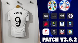 eFootball 2024 New Patch V362  Unlock All Teams Champions League Euro 24 Copa AmericaKits mod [upl. by Avahc]