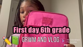 First Day of 6th Grade  GRWM and Vlog📗💗 [upl. by Callahan78]