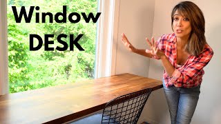 How To Build A Desk I Built A Window Desk and This Is My View [upl. by Allyce]