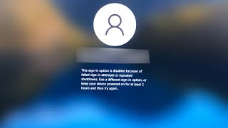 How to fix quotThis signin option is disabledquot on windows 1011 PART 1 [upl. by Trainor]