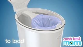 Ubbi Diaper Pail  Crash Test Mom Reviews [upl. by Wagoner8]