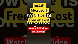 Install Microsoft Office on Laptop free of Cost msoffice worddocument excel office365 [upl. by Anoi]