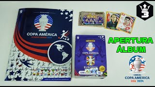 Álbum Copa América USA 2024 de 3 REYES APERTURA 50 SOBRES Colección 2 en 1 2DO PAQUETE [upl. by Roseline]