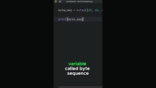 Python Bytes and Bytearray Builtin Function Explained in 60 Seconds Part 1 [upl. by Finbar]