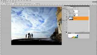 PHOTOSHOP CS5 correzione cielo bruciato sovraesposto [upl. by Niltak276]