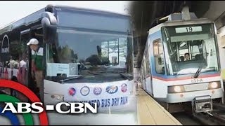 MRT tests express trains articulated bus [upl. by Ira]