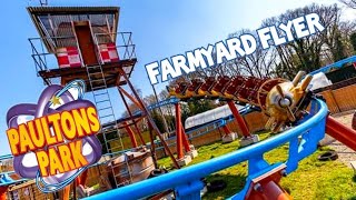 FARMYARD FLYER On Ride 4K POV  Paultons Park 2023 [upl. by Enawtna]