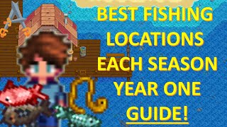 BEST Fishing Locations GUIDE For each SEASON in Stardew Valley [upl. by Nimref]