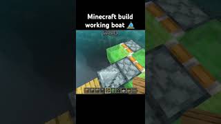 Minecraft build working boat ⛵ minecraft subscribe shorts [upl. by Namsu]