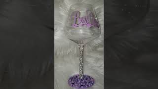 Custom Wine Glass Easy Mod Podge Method [upl. by Ahsaf]