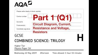 AQA GCSE Combined Science Higher Physics Paper 1H June 2019 Part 1 Q1 [upl. by Alic]