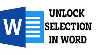 WORD Selection is Locked How to Unlock Selection in Microsoft Word [upl. by Giwdul]