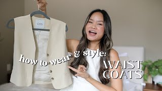 HOW TO WEAR amp STYLE A WAIST COAT 10 Outfits  Victoria Hui [upl. by Gnahk]