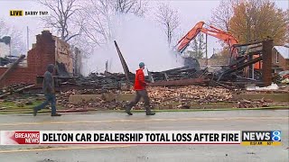 Delton car dealership total loss after fire [upl. by Capp]