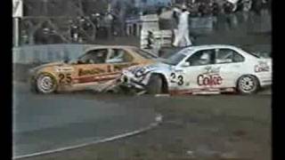 Tony Longhurst and Paul Morris Super Tourer BMW Winton accident fight [upl. by Kimball]