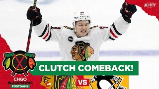 Connor Bedard amp Chicago Blackhawks RALLY for Comeback Victory in Opener  CHGO Blackhawks Postgame [upl. by Dowd]