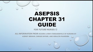 Study Nursing Asepsis Immune Module Kozier and Erbs Fundamentals of Nursing Chapter 31 [upl. by Pippo]