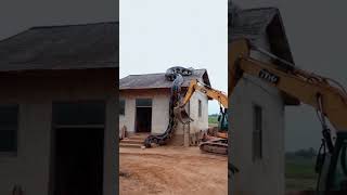 Backhoe driver wants to get rid of it without hurting it youtubeshorts [upl. by Spiegel]