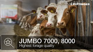 Highest forage quality with JUMBO loader wagon  PÖTTINGER [upl. by Annuaerb]