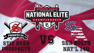 PG 2024 National Elite Championships Bracket TX Stix 2028 Prospects vs SBA Bolts 14U Nat’l NC [upl. by Pinkerton2]