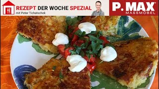 ItaloKartoffelpuffer 🇮🇹 mit Speck Lauch und Kräutern 🌿🍅  Das Rezept der Woche [upl. by Hamilton]