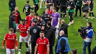 Wrexham vs Tranmere Post match fight [upl. by Morganstein]