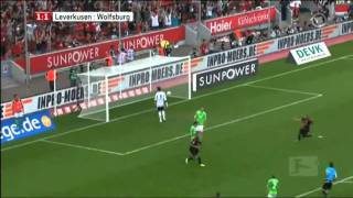 Amazing Bicycle Goal by Eren Derdiyok Bayer Leverkusen vs VfL Wolfsburg [upl. by Alliber]