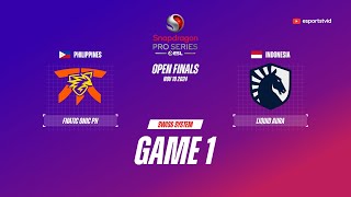 Team Liquid ID vs Fnatic ONIC PH GAME 1 Snapdragon Pro Series Season 6  TLID VS FNOP ESPORTSTV [upl. by Hunley]