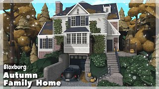 BLOXBURG Autumn Family Home Speedbuild  Roblox House Build [upl. by Adelice]