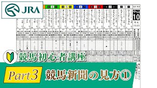 【競馬初心者講座】Part3 競馬新聞の見方 その①  JRA公式 [upl. by Vachil]