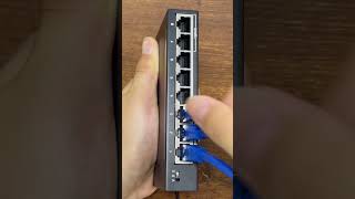 Network Switch ASMR  8Port Gigabit Ethernet Switch shorts youtubeshorts network homelab [upl. by Mccoy]