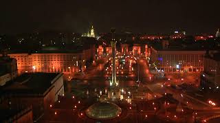 View of Maidan square in Kyiv [upl. by Selrhc]