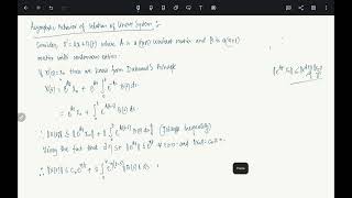 Lecture 25  Asymptotic behavior of solution to linear system2 [upl. by Salaidh]