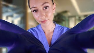 ASMR Face Exam Dermatologist Roleplay 💙 Up Close Face Touching amp Skincare [upl. by Thorin142]