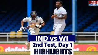 IND vs WI 2nd Test Day 1 Highlights India vs West Indies 2nd Test Highlights  Rohit Sharma [upl. by Lussier]