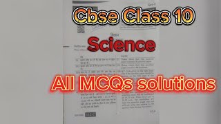 Cbse class 10 science board exam answer key set 1 2024 [upl. by Eleph375]