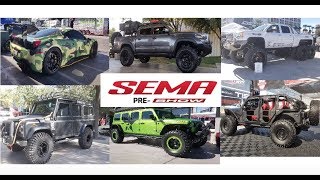 SEMA 2018 pre show walking around the parking lot before the show opens [upl. by Earl]