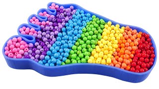 Satisfying Video l How to make Beads Balls from Mixing Candy Cutting ASMR l RainbowToyTocToc [upl. by Grantland658]