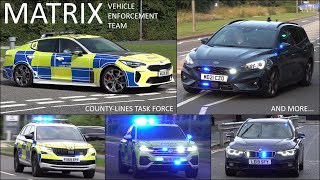 New ADVANCED POLICE INTERCEPTORS and Specialist Cars Responding With Siren and Lights [upl. by Ylenaj187]