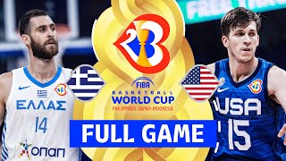 Greece v USA  Full Basketball Game  FIBA Basketball World Cup 2023 [upl. by Phelgen364]