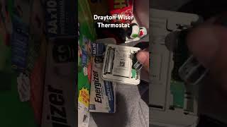 Changing batteries in a Drayton Wiser thermostat drayton draytonwiser haywardsheath [upl. by Ellerrad]