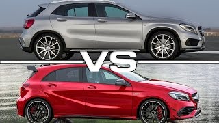 Mercedes GLA 45 AMG vs Mercedes AMG A 45 [upl. by Nosrac]