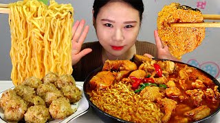 동태알탕 라면사리 주먹밥 PollackampRoe soup  noodles 먹방 MUKBANG [upl. by Tamer687]