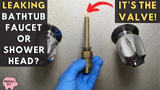 Fix Leaking Shower Head or Bathtub Faucet  Rebuild amp Replace Shower Valve [upl. by Aseretairam]