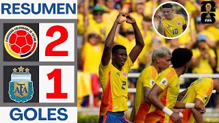 Colombia vs Argentina 21 Goles y Resumen  GOL CARACOL [upl. by Bonns]