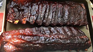 BBQ Ribs  Hunsaker Rib Hanger on WSM 18 [upl. by Ahsinuq]