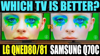 Samsung Q70C vs LG Qned80  LG Qned81 TV Review  Samsung Q70C Review  LG Qned80 4K  LG QNED81 TV [upl. by Suidualc]