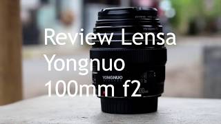 Review Lensa Fix YongNuo 100mm f2 kualitas terbaik dengan harga murah [upl. by Bram125]