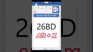 Soccer Ball in Ms word msword mswordshortcuts mswordtutorial mswordexcelpowerpoint [upl. by Naaitsirhc]